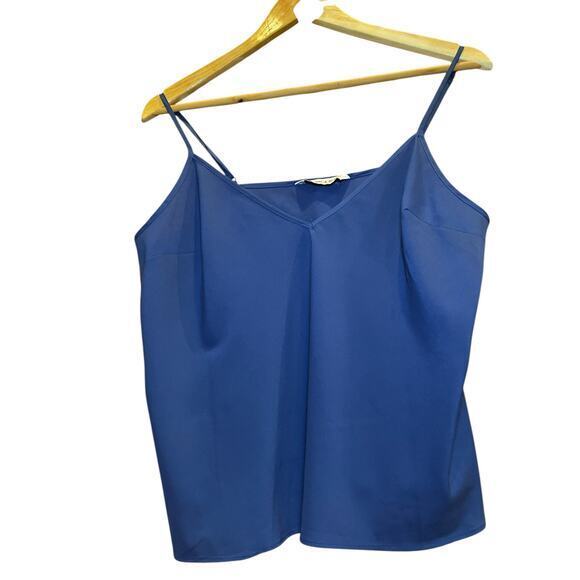 NWOT Veronica Beard Blue 100% Silk Camisole Blouse, Adjustable Straps 10 - Picture 5 of 15